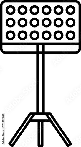 Music Stand Doodle Vector Illustration