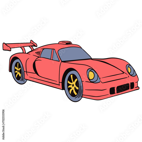 Supercar Hand-drawn illustration