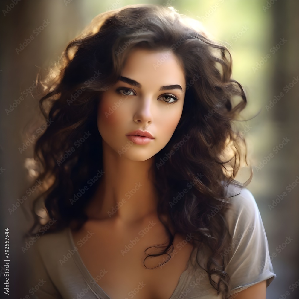 Naklejka premium portrait of a beautiful woman