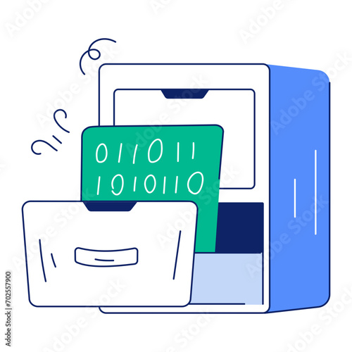 A doodle mini illustration of code archive  