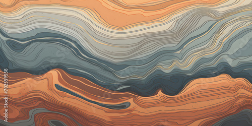 Marbled Swirls in Warm Oranges, Deep Blues, and Vibrant Reds: Fluid Acrylic Painting in Sunset Hues