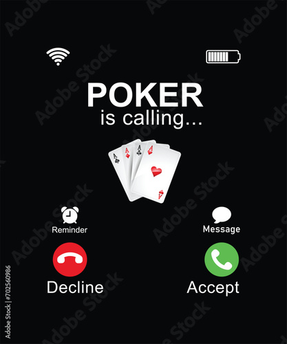 Poker is calling tshirt design