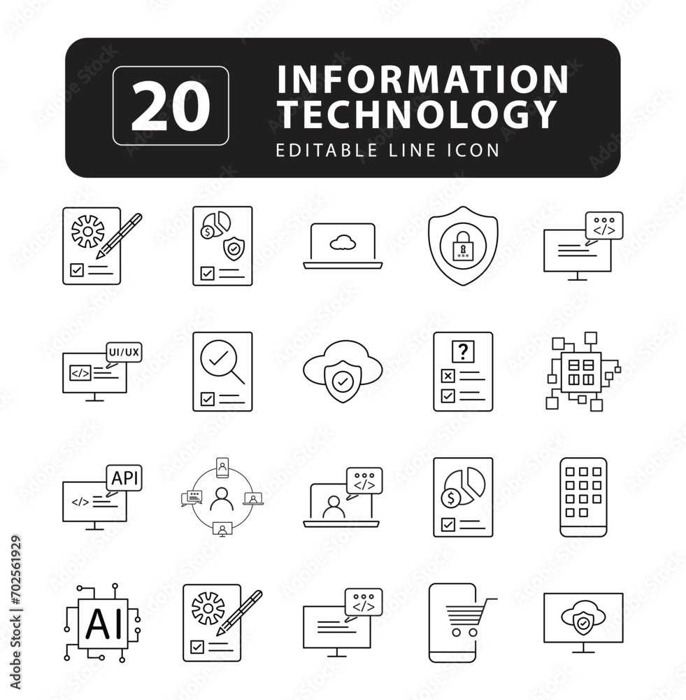 Dynamic IT Collection: Editable Stroke Icons for Network Systems, Communication, Online Computing, Web Content, Design, Software, Data Centers, Mobile Devices, and Apps – Sleek Thin Line Symbols Dynamic IT Collection: Editable Stroke Icons for Network Systems, Communication, Online Computing, Web Content, Design, Software, Data Centers, Mobile Devices, and Apps – Sleek Thin Line Symbols
