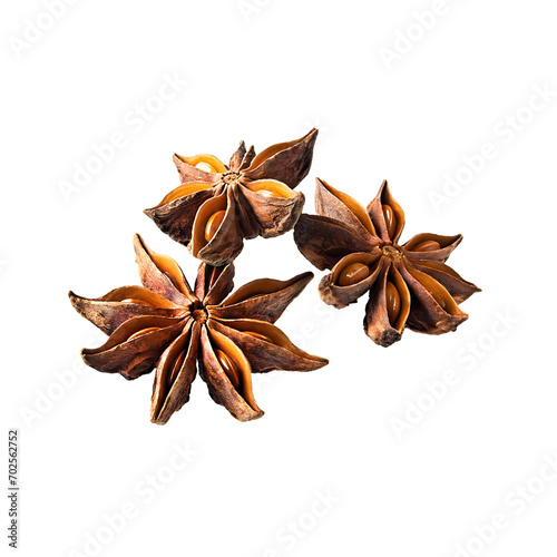 Star Anise, Without Shadow, Isolated Transparent Background