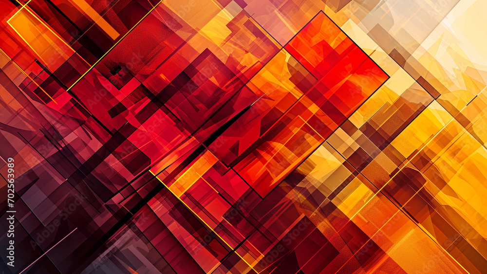 Dynamic Fiery Red and Orange Geometric Shapes with Gradients Dynamic Fiery Red and Orange Geometric Shapes with Gradients