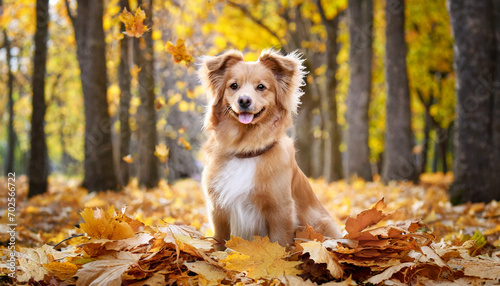 dog in autumn park © Sankar