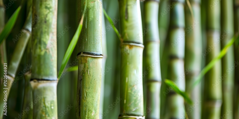 Close up on Bamboo forest texture web background - Generative ai Close up on Bamboo forest texture web background - Generative ai