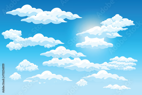 Sky Cloud Background Design Illustration Template Vector Decor Banner And Poster