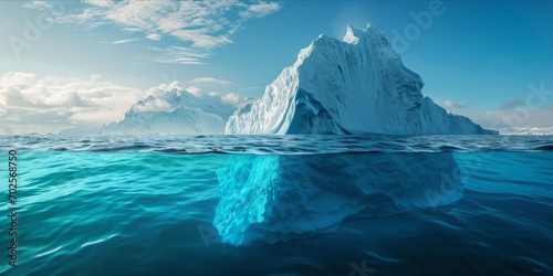 Iceberg with the underwater portion visible © ParinApril