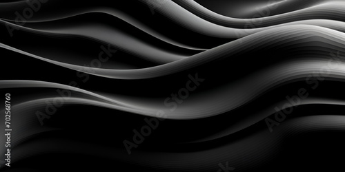 A black background with a black and white swirl, Abstract Noir Elegance Black and White Whirlpool