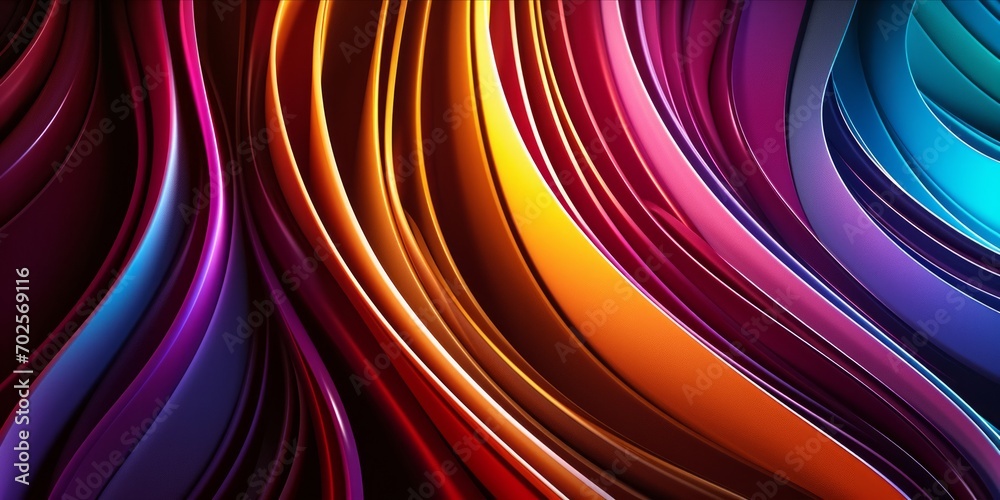 Vibrant curved lines in a colorful abstract pattern
