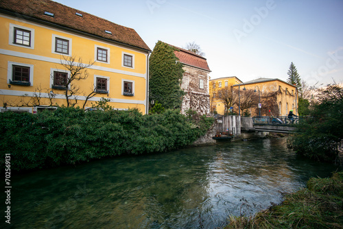 old building in the area wehrgraben in the old town of steyr, upper austria photo