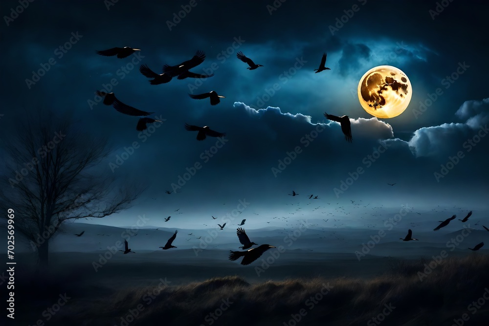 halloween background with bats