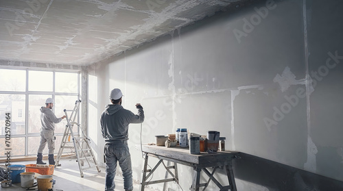 Interior construction renovation works  in progress