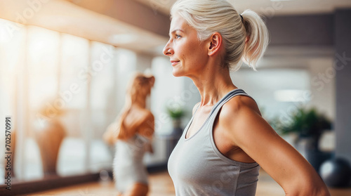 Mature women leading a healthy and active lifestyle photo