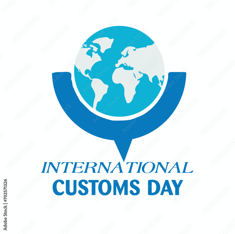 International Customs Day Celebration banner, poster, sign, symbol, icon with vector illustration.