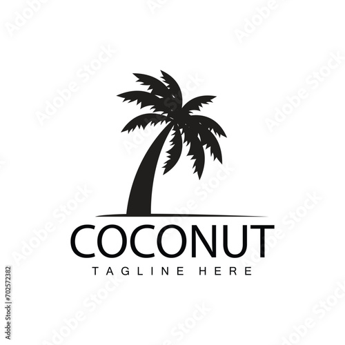 Wallpaper Mural Coconut Tree Logo Design Summer Beach Plant Palm Tree Illustration Template Torontodigital.ca