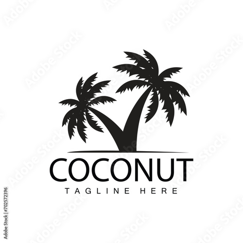 Wallpaper Mural Coconut Tree Logo Design Summer Beach Plant Palm Tree Illustration Template Torontodigital.ca