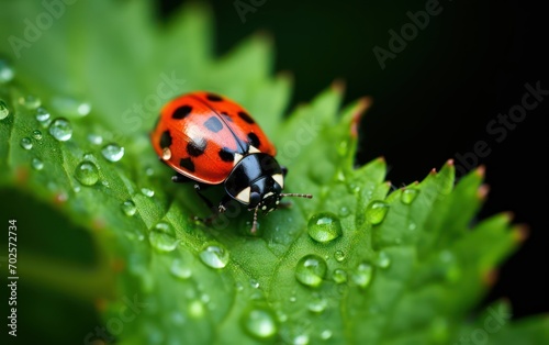 Up Close Encounter, Ladybug on a Leaf © sitifatimah