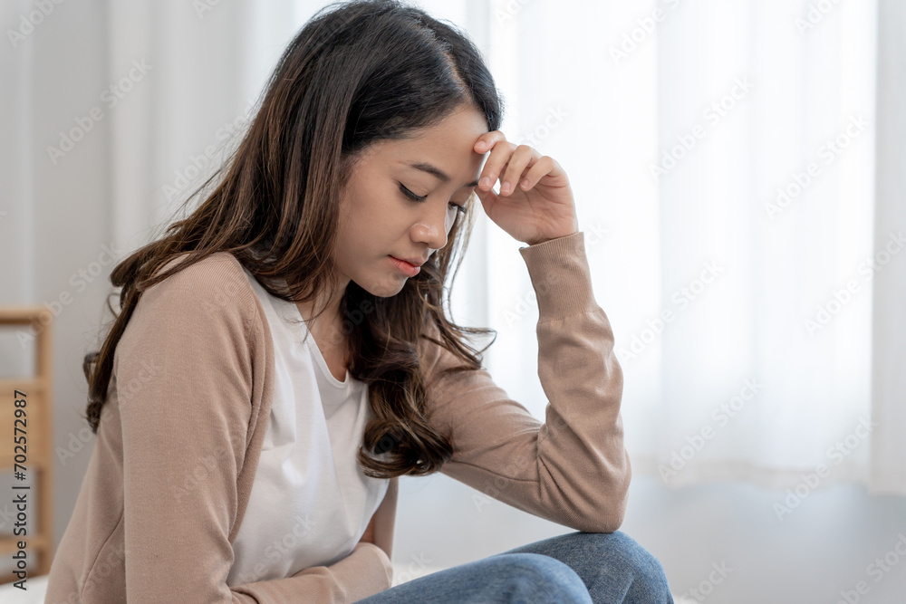 Unhappy asian woman girl disappointed, sad about problem in home alone, feel lonely, Stressed, suffering from bad relationship, break up, divorce, female confused, depression mental health, loneliness Unhappy asian woman girl disappointed, sad about problem in home alone, feel lonely, Stressed, suffering from bad relationship, break up, divorce, female confused, depression mental health, loneliness