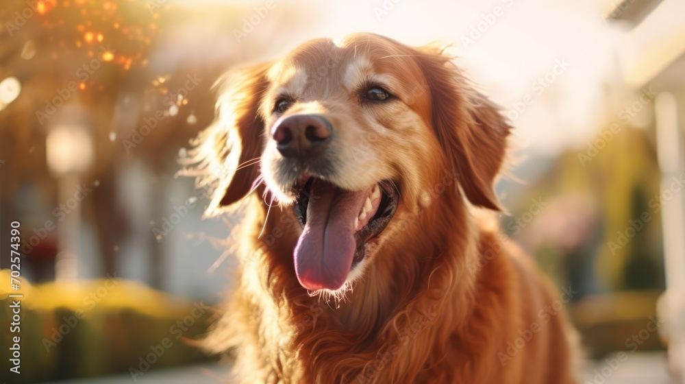 The cheerful grin of a delighted dog warms hearts