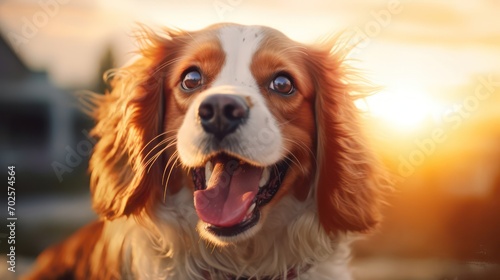 Capturing a moment of happiness in the dog's smile