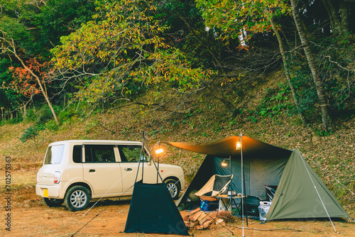 軽自動車でキャンプ