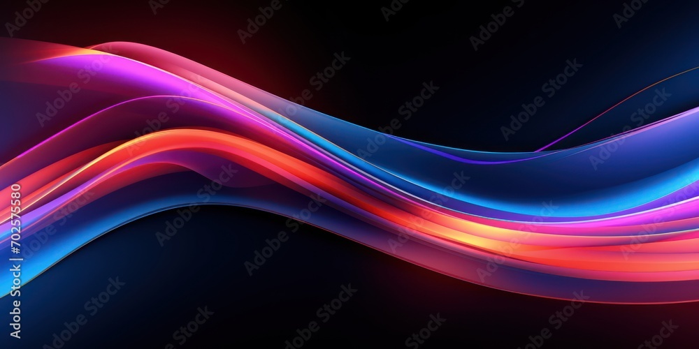 Abstract 3D Wallpaper with Neon Lines Abstract 3D Wallpaper with Neon Lines