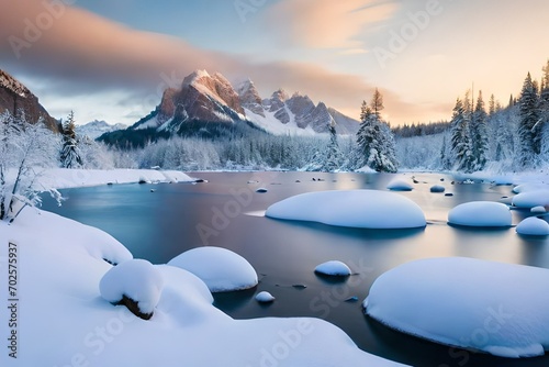winter landscape in the mountains © JollyGood