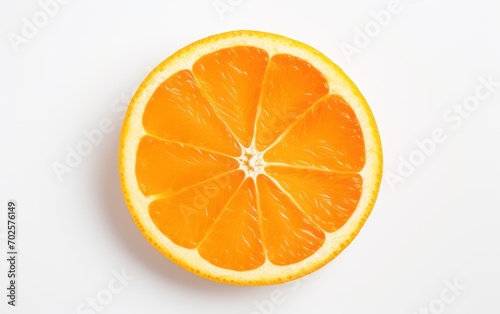 fresh sliced oranges isolated on white background