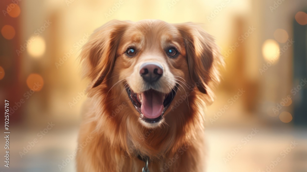 Overflowing with happiness, the dog's smile lights up the moment Overflowing with happiness, the dog's smile lights up the moment
