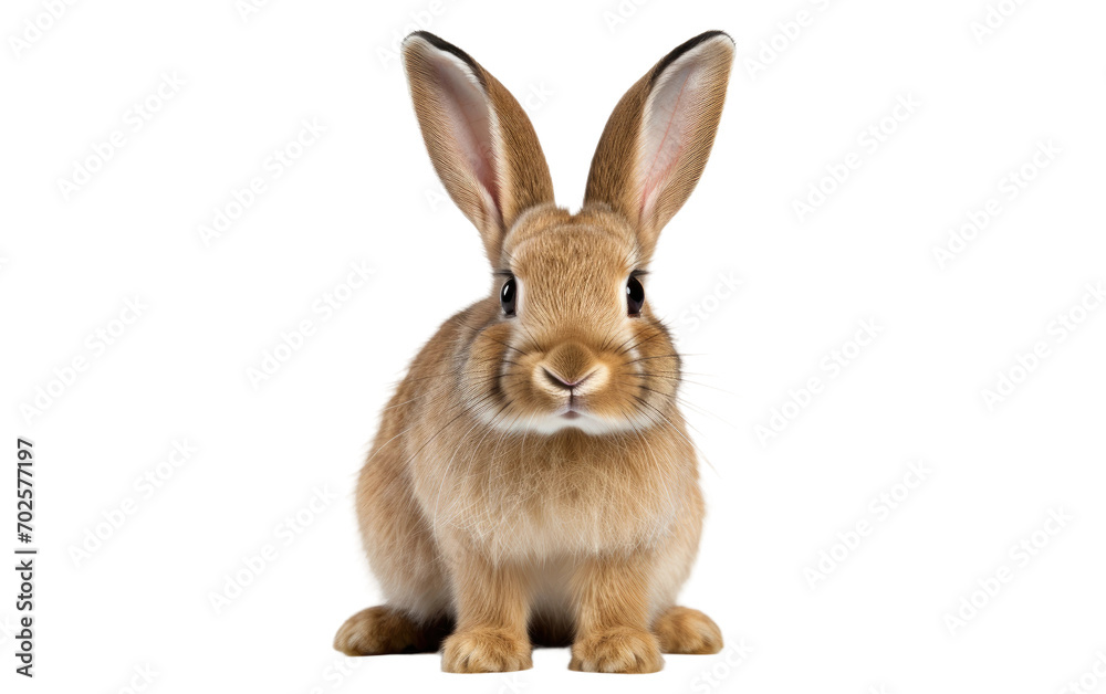 Fototapeta premium Elevate Your Wildlife Experience with the Enchanting Arabian Rabbit Animal on a White or Clear Surface PNG Transparent Background