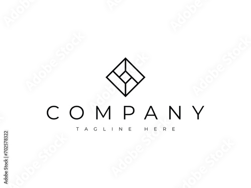 abstract tile ceramic flooring line logo design