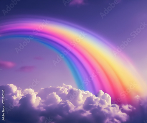 sky background Beautiful clouds and rainbows