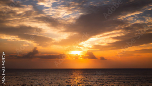 sunset over the sea