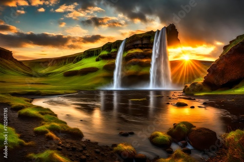 waterfall in rainbow © zooriii arts