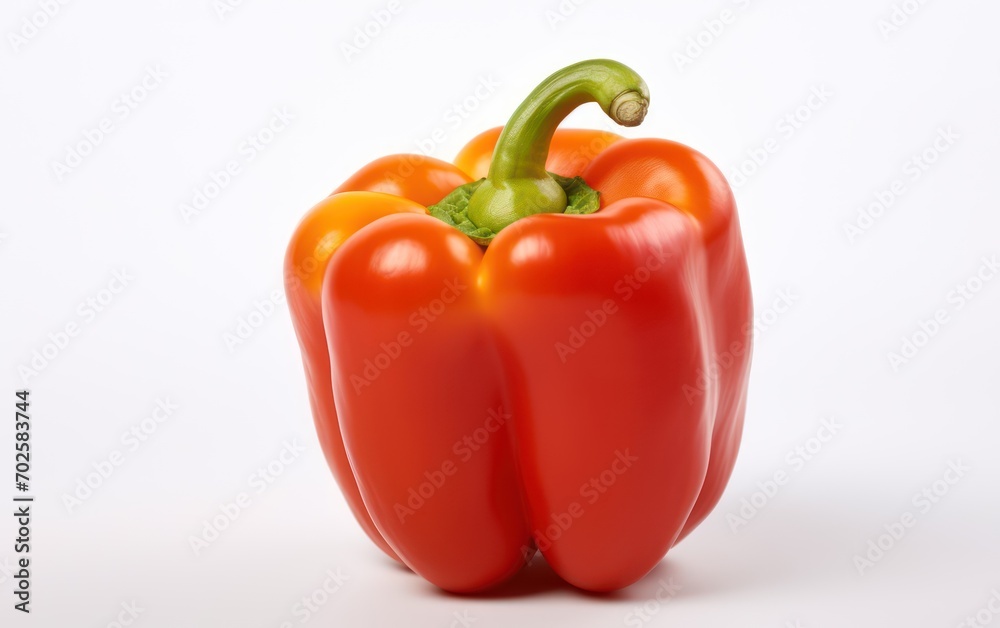 fresh bell pepper isolated on white background