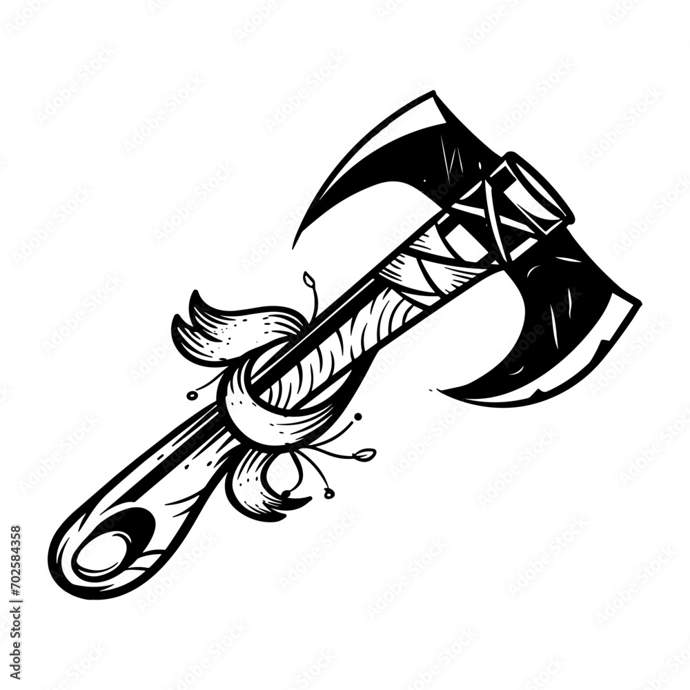 Fantasy warrior axe