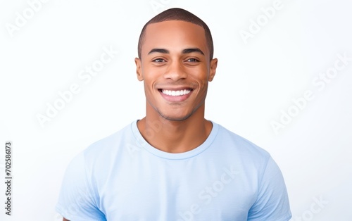 Portrait of a beautiful smiling man showing white teeth