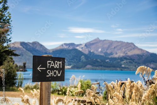 the view of Walter Peak High Country Farm in queenstown new zealand. enjoy a farmyard tour and see sheep dog demonstrations. Traditional afternoon tea is included.