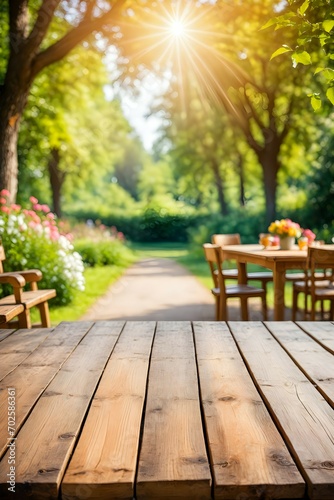 03 outdoor wooden table