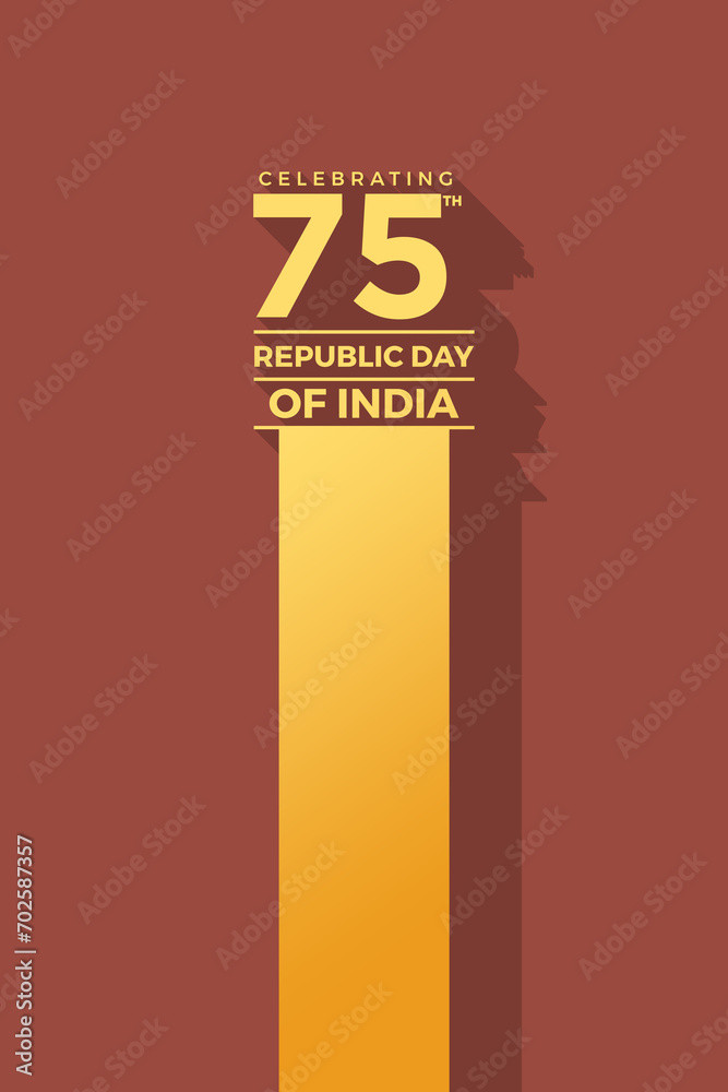 26 January 2024, Celebrating India's 75th Republic Day. Emblem of India