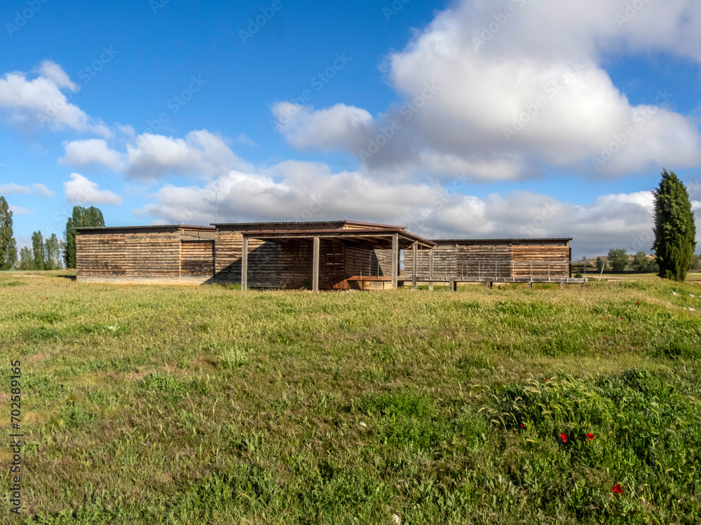 Building of the Roman villa of Santa Cruz (4th and 5th centuries). Baños de Valdearados, Burgos, Spain. Building of the Roman villa of Santa Cruz (4th and 5th centuries). Baños de Valdearados, Burgos, Spain.