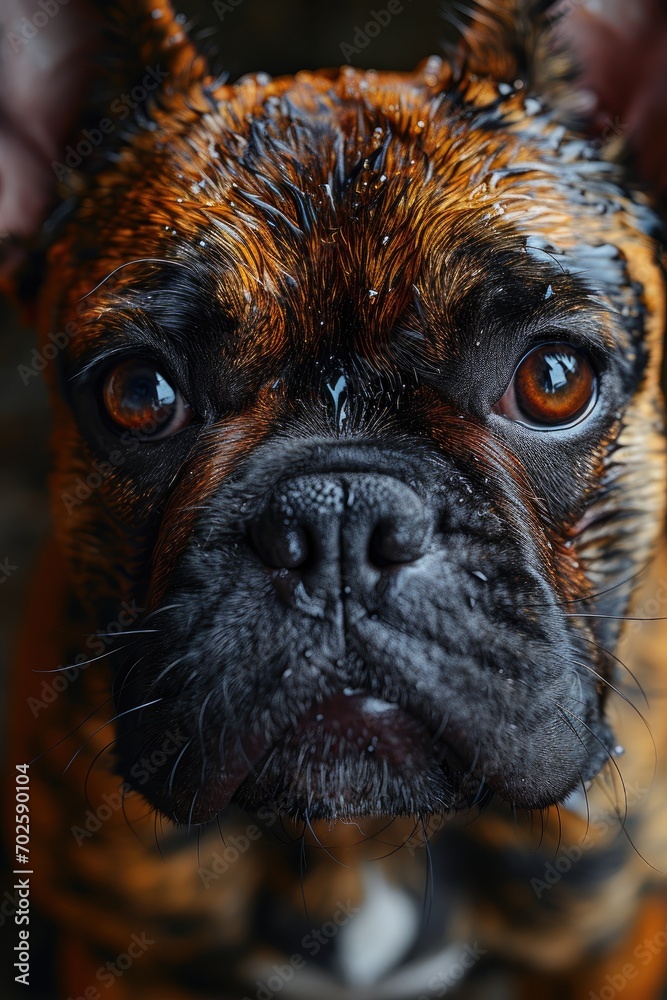 french bulldog - macro portrait