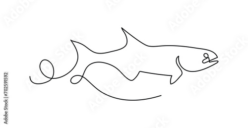 fish line art, vector best line icon.