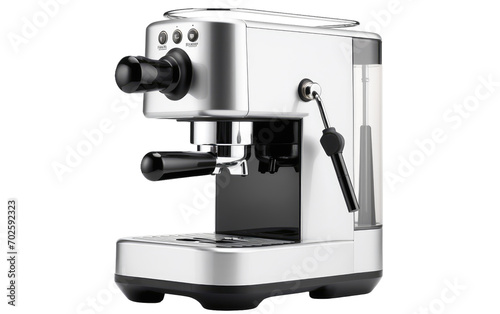 Elevating Your Coffee Experience with a State of the Art Espresso Machine on a White or Clear Surface PNG Transparent Background