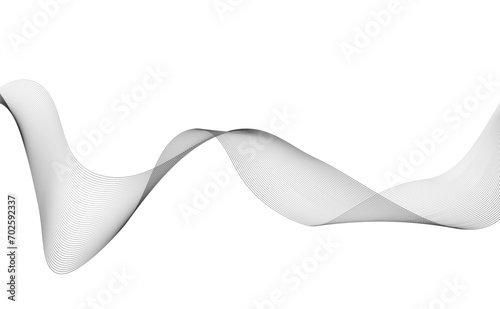 Black Wavy Lines Isolated on White Abstract Background Design. abstract wave background vector