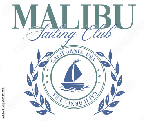 Yacht Club nautical sailor trending fashion t-shirt graphic cute varsity emblem