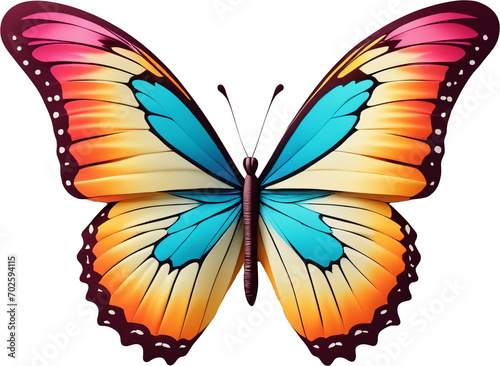 鮮やかな色の蝶.generative AI © imak