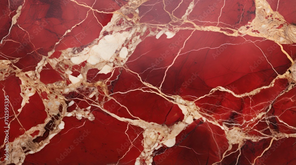 Fototapeta premium Majestic Marble Veins in Red and Gold